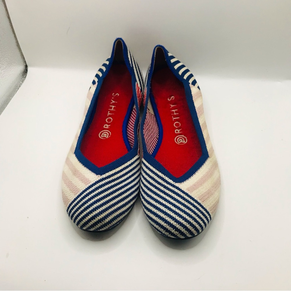 Rothy's Women’s Blue & Cream Striped‎ Flat - Picture 2 of 10